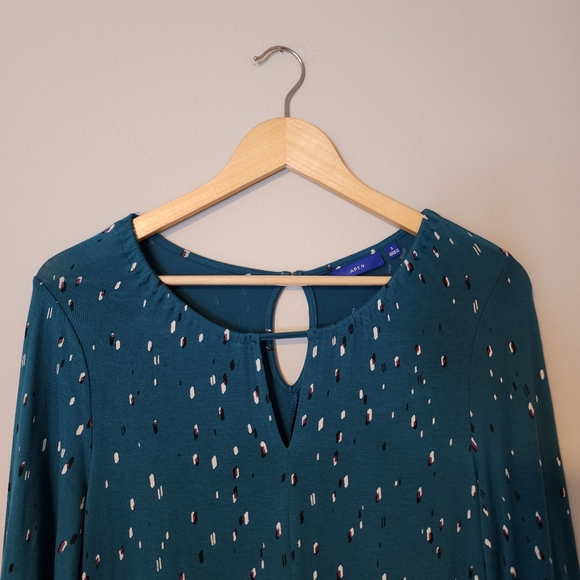 Apt 9 Teal Patterned Dress Size Small - Picture 4 of 8